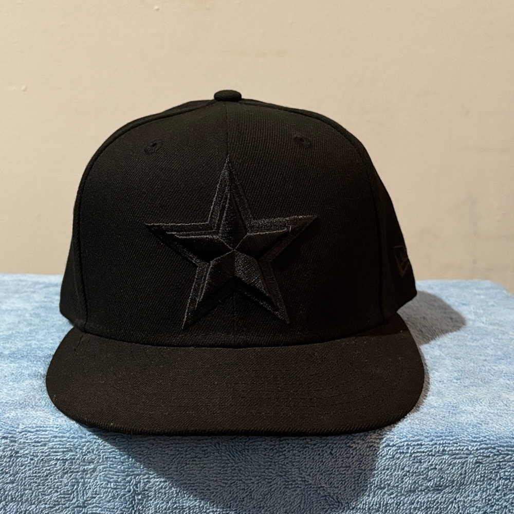 Dallas Cowboys all black 59Fifty hat